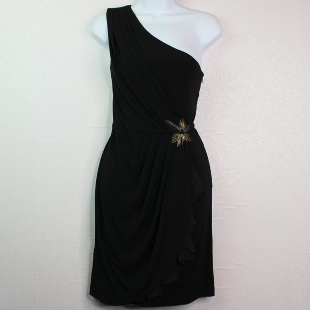 Max & Cleo Black One Shoulder Coctail Dres…